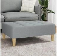 vidaXL Polsterhocker Fu&szlig;hocker Hellgrau 77x55x31 cm Stoff (1 St)