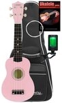 Classic Cantabile Ukulele US-50, Sopranukulele, Starter-Set, inkl. Tasche,