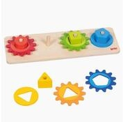 goki Lernspielzeug Sortierspiel Formen mit Zahnr&auml;dern (Packung, 12-St., 12 teiliges