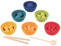 goki Puzzle-Sortierschale Farbsortierspiel Sorterino Holz Wollfilz Lernspiel Motorik