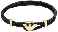 Emporio Armani Lederarmband Schmuck Geschenk Edelstahl, Leder