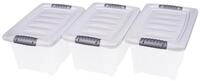 Spetebo Stapelbox 3er Stapelbox Multi Allzweck Box mit Deckel - 7 L (Set, 1 St., 3er