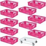 BRB-Lagertechnik Stapelbox 10x Eurobeh&auml;lter/B&auml;ckerkiste, LxBxH 600x400x150 mm +