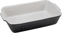 CreaTable Auflaufform Classic Black & White, Steinzeug, (1-St), au&szlig;en Schwarz, innen