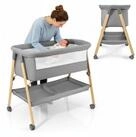 Moby-System Baby-Reisebett Babybett mit Matratze & Rollen &ndash; klappbar, grau
