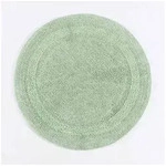 Homescapes Badematte Runde Battematte salbeigr&uuml;n 80 cm aus 100% Baumwolle, H&ouml;he 20