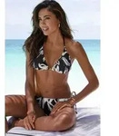 French Connection Triangel-Bikini mit modischem Allover-Print schwarz 44