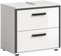 xonox.home Waschbeckenschrank in wei&szlig; hochglanz inkl. Schubk&auml;sten und