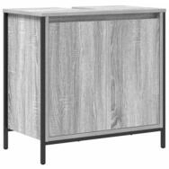 vidaXL Badezimmerspiegelschrank Waschbeckenunterschrank Grau Sonoma 60x34,5x60 cm