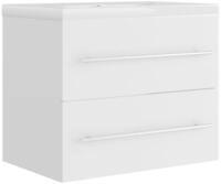 vidaXL Waschbeckenunterschrank Waschbeckenunterschrank mit Einbaubecken Wei&szlig;
