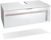 Vladon Waschbeckenunterschrank Aloha V2 (Wachtischunterschrank) Wei&szlig; matt/Wei&szlig;