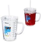 relaxdays Kinderbecher 2er Set Kindergl&auml;ser mit Dinomotiv, Glas
