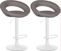 CLP Barhocker Olinda Stoff (Set, 2er), h&ouml;henverstellbar und drehbar