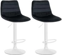 CLP Barhocker Lex (Set, 2er), Samt-Bezug, drehbar und h&ouml;henverstellbar