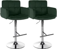 CLP Barhocker Los Angeles (Set, 2er), Samtbezug, h&ouml;henverstellbar, drehbar