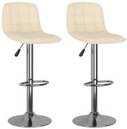 vidaXL Barhocker Barhocker 2 Stk. Creme Stoff (2 St)
