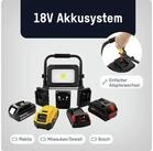 ANSMANN AG LED Baustrahler LED Strahler kompatibel mit 18V Akkupacks inkl. 3 Adapter,
