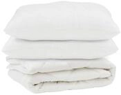 vidaXL Bett Bettdecke mit Kissen 3 pcs Wei&szlig; Mikrofaser (3-tlg)