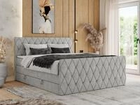 MKS M&Ouml;BEL Boxspringbett MIREN KING DUO (Set, Packung, Doppelbett, Kopfteil, Topper