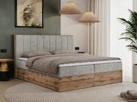 MKS M&Ouml;BEL Boxspringbett BELLISSIMO (Bett mit gen&auml;htem Kopfteil, T30-Schaum, Topper