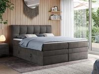MKS M&Ouml;BEL Boxspringbett ALVIN KING (Set, Packung, Topper T25/Visco, T30-Schaum, zwei