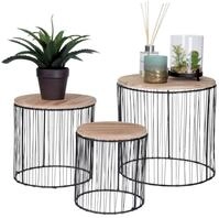 Spetebo Blumenhocker Metall Pflanzenst&auml;nder 3er Set - 29 / 24 / 19 cm (Inhalt, 3