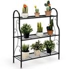 COSTWAY Blumenst&auml;nder, 3-stufiges Pflanzenregal, aus Metall, belastbar bis 35 kg