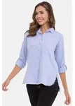 Cipo & Baxx Hemdbluse WH124 (1-tlg) blau L (40)