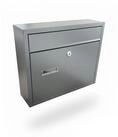 relaxdays Wandbriefkasten Briefkasten Querformat, grau