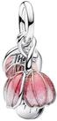 Pandora Charm Blume 764453C01, Kristalle, Blume, Rosa