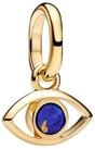 Pandora Charm-Einh&auml;nger Mini Charm-Goldfarben B&ouml;ser Blick Blau