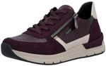 Sneaker RIEKER, Damen, Gr. 37, lila (rot kombiniert), Lederimitat, Textil, Schuhe