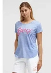 SOCCX Rundhalsshirt mit Ausbrenner-Effekten blau XS (34)