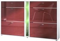 Vladon Schuhschrank Today (Schuhkipper f&uuml;r 24 Paar Schuhe mit 4 Klappen, 2