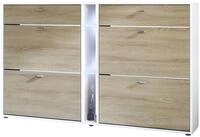 Vladon Schuhschrank Today (Schuhkipper f&uuml;r 24 Paar Schuhe mit 4 Klappen, 2