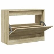 vidaXL Schuhschrank Schuhregal Sonoma-Eiche 80x34x63 cm Holzwerkstoff
