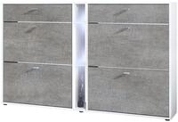 Vladon Schuhschrank Today (Schuhkipper f&uuml;r 24 Paar Schuhe mit 4 Klappen, 2