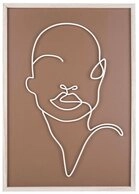 Present Time Wanddekoobjekt Wanddekoration mit Gesichtsmotiv aus Metall, ART LINE (1