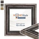 WANDStyle Einzelrahmen H450, Vintage Bilderrahmen Metall-Optik 15x15 cm, Bilderrahmen