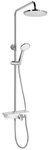 Aqualine Duschs&auml;ule MARCO Duschs&auml;ule mit Armatur, wei&szlig;, H&ouml;he 115 cm,