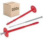 PROTEKTOR Schrauben- und D&uuml;bel-Set D&auml;mmstoffd&uuml;bel &Oslash;10mm, Schlagd&uuml;bel mit