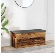vidaXL Sitzbank, Sitzbank mit Stauraum Altholz-Optik 102x42x45 cm Holzwerkstoff