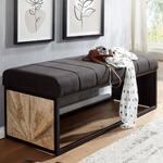 FINEBUY Sitzbank FB71532 Polsterbank Schwarz 105 cm Bettbank Schlafzimmer Flurbank
