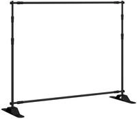 vidaXL Fotohintergrund, Hintergrundstativ Schwarz 254x243 cm Stahl