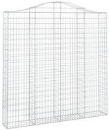 vidaXL Blumentopf Gabionen mit Hochbogen 2 Stk. 200x30x200/220cm Verzinktes Eisen (2