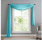 Gardinenbox Freihanddeko (1 St), ohne, transparent, Voile, Uni Volant Transparent