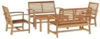 vidaXL Gartenlounge-Set Gartensofa-set 5 pcs Natur Massives holz, (5-tlg)