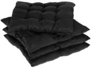 relaxdays Stuhlkissen 4er Set Stuhlkissen schwarz