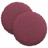 vidaXL Sitzauflage Sitzkissen 2 pcs Weinrot &Oslash;30 x 13 cm Stoff, (2 St)
