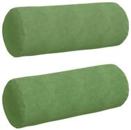 vidaXL Sitzauflage Bolsterkissen 2 St&uuml;ck Hellgr&uuml;n &Oslash; 25 x 70 cm Cordstoff, (2 St)